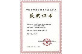 中國循環(huán)經(jīng)濟(jì)協(xié)會科學(xué)進(jìn)步獎